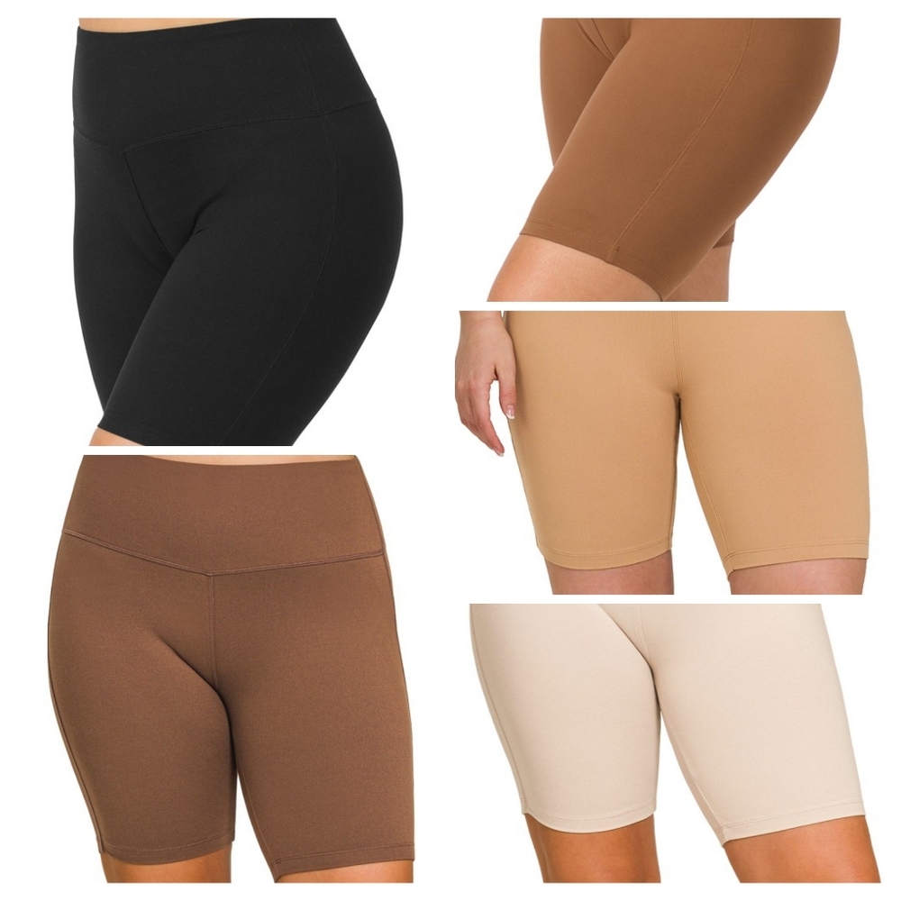 P3-0131 Zenana Buttery Soft Bike Shorts 8" Inseam *Boutique*
